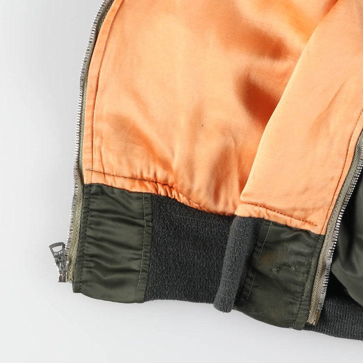 1960'S US Military L-2B Military Flight Jacket MEDIUM Men's M Nylon Khaki type Vintage Second Hand