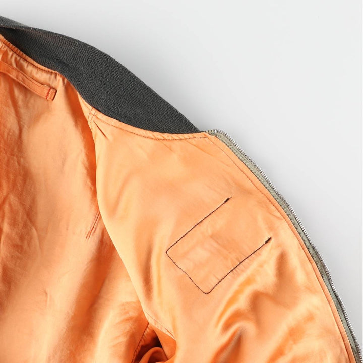 1960'S US Military L-2B Military Flight Jacket MEDIUM Men's M Nylon Khaki type Vintage Second Hand