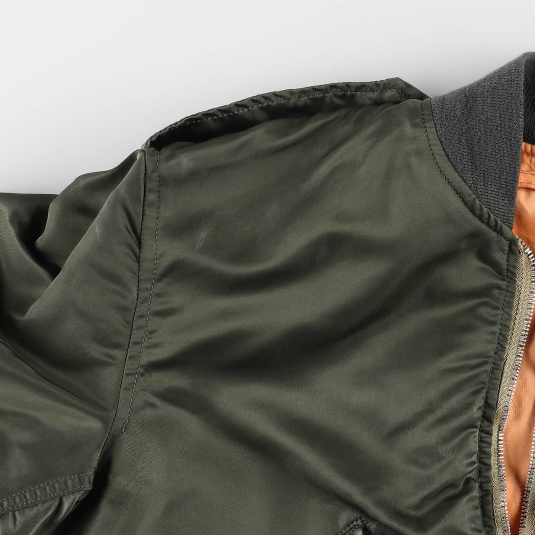 1960'S US Military L-2B Military Flight Jacket MEDIUM Men's M Nylon Khaki type Vintage Second Hand