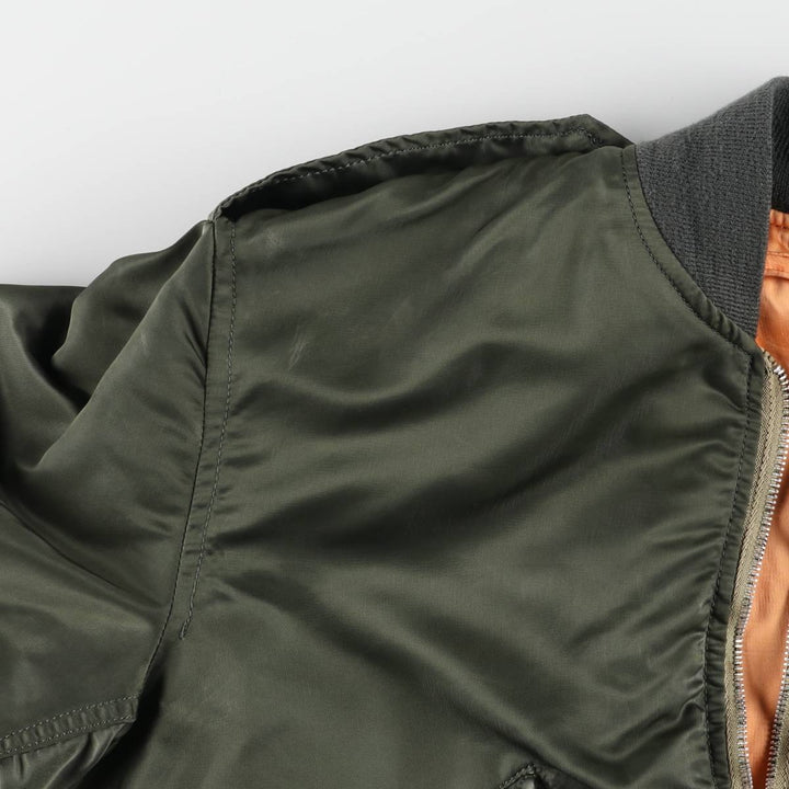 1960'S US Military L-2B Military Flight Jacket MEDIUM Men's M Nylon Khaki type Vintage Second Hand