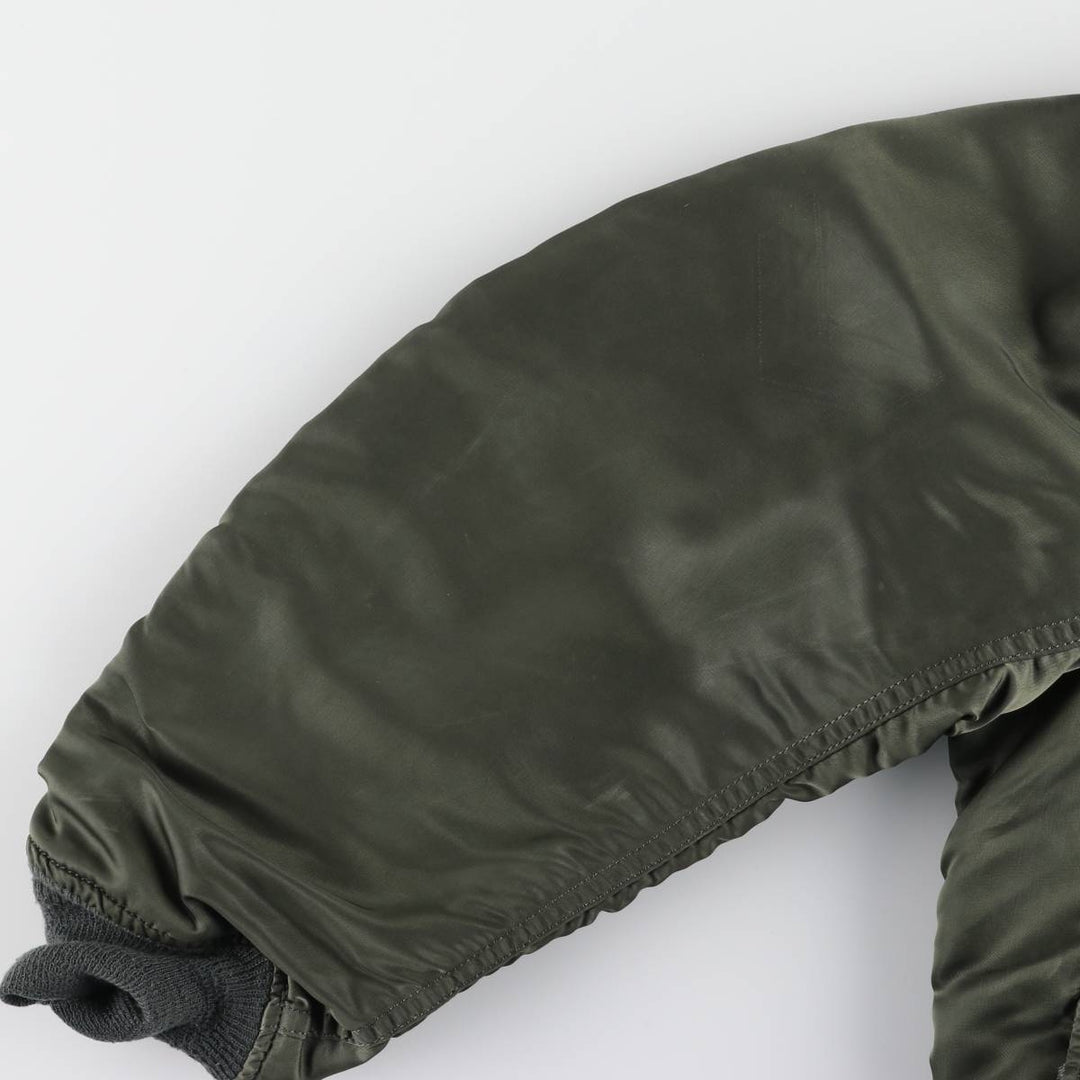 1960'S US Military L-2B Military Flight Jacket MEDIUM Men's M Nylon Khaki type Vintage Second Hand