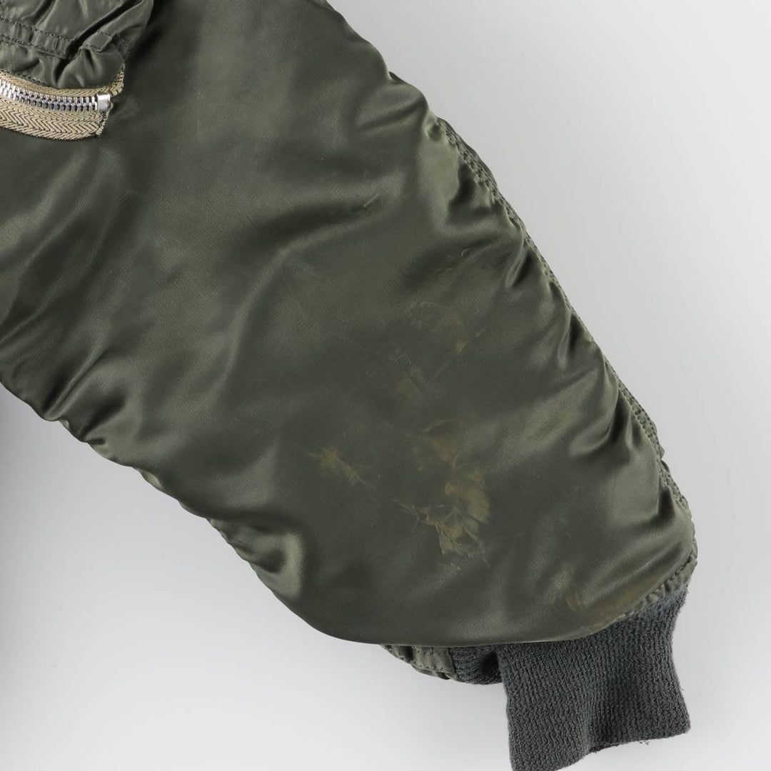 1960'S US Military L-2B Military Flight Jacket MEDIUM Men's M Nylon Khaki type Vintage Second Hand