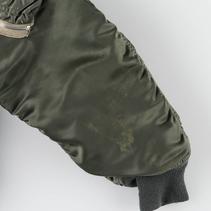 1960'S US Military L-2B Military Flight Jacket MEDIUM Men's M Nylon Khaki type Vintage Second Hand