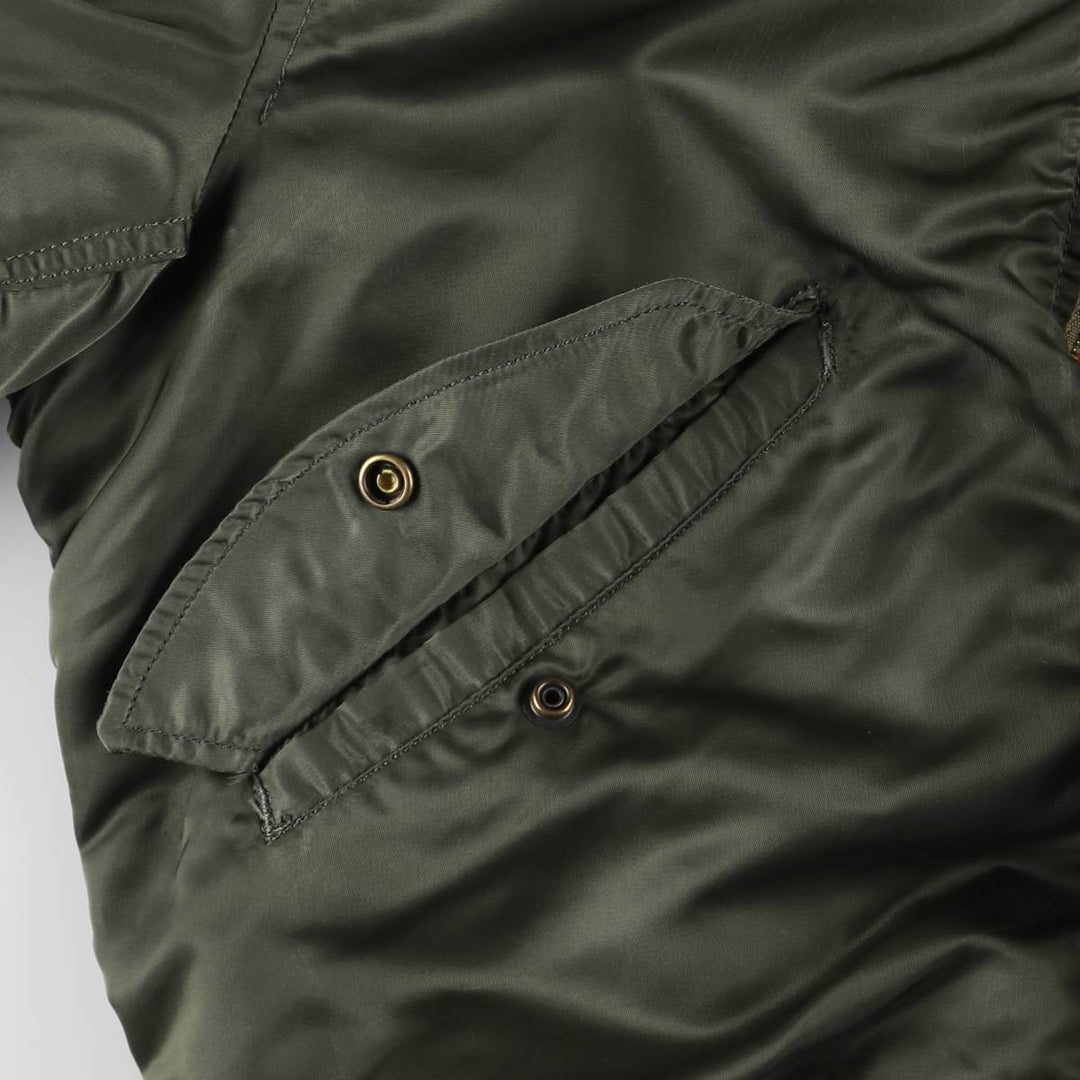 1960'S US Military L-2B Military Flight Jacket MEDIUM Men's M Nylon Khaki type Vintage Second Hand