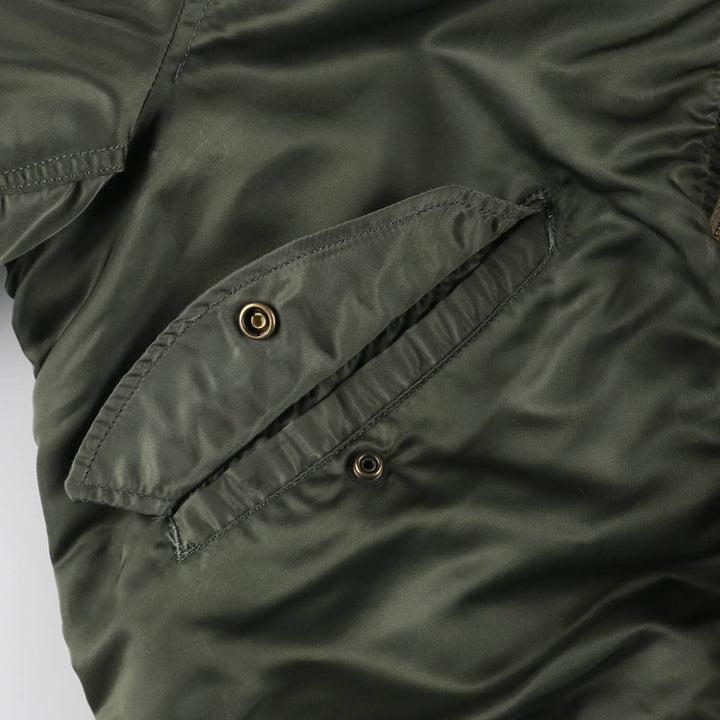 1960'S US Military L-2B Military Flight Jacket MEDIUM Men's M Nylon Khaki type Vintage Second Hand