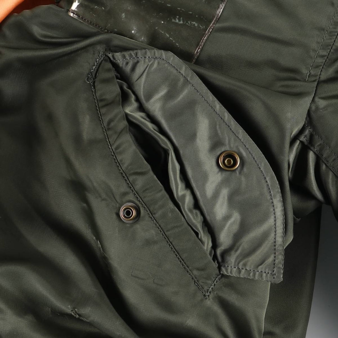 1960'S US Military L-2B Military Flight Jacket MEDIUM Men's M Nylon Khaki type Vintage Second Hand