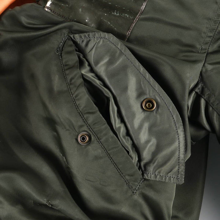 1960'S US Military L-2B Military Flight Jacket MEDIUM Men's M Nylon Khaki type Vintage Second Hand