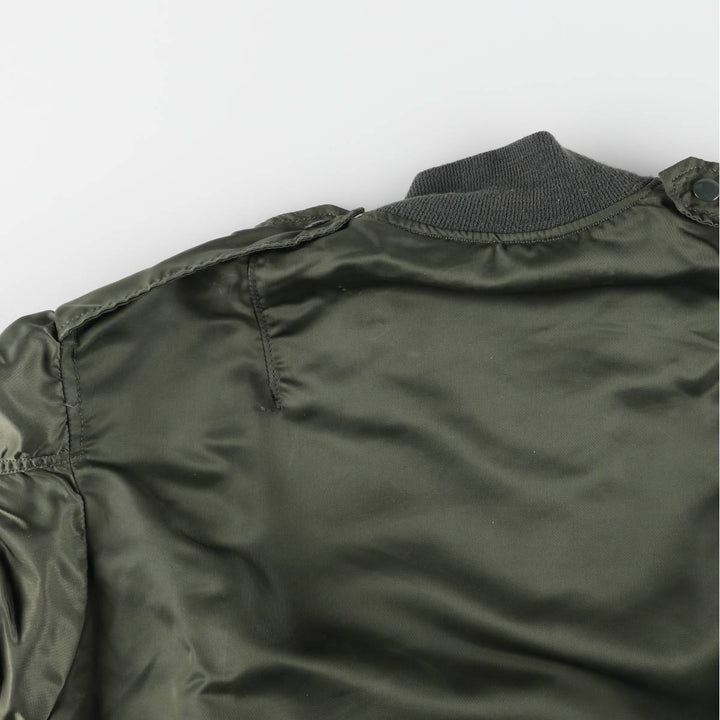 1960'S US Military L-2B Military Flight Jacket MEDIUM Men's M Nylon Khaki type Vintage Second Hand