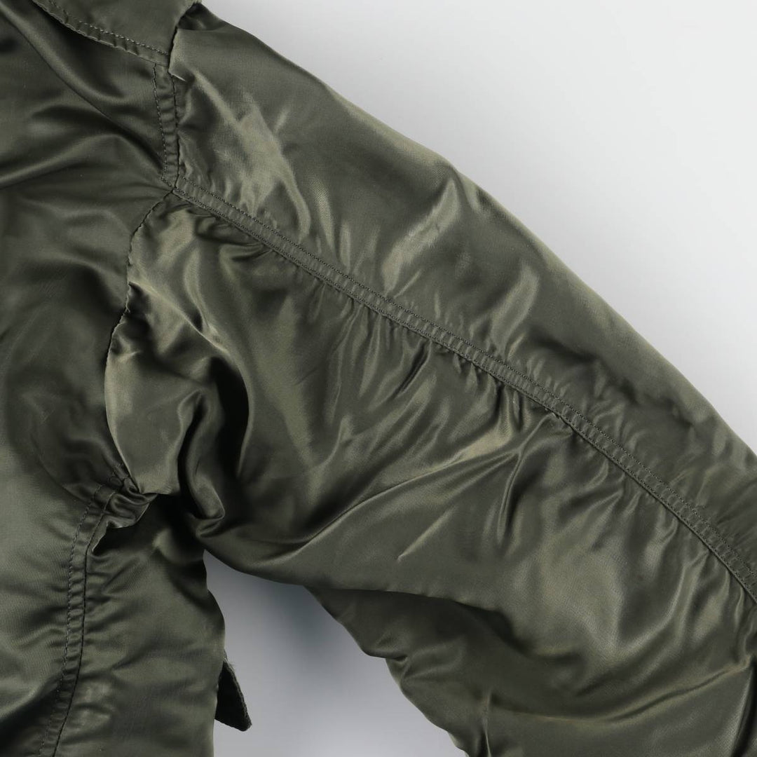 1960'S US Military L-2B Military Flight Jacket MEDIUM Men's M Nylon Khaki type Vintage Second Hand