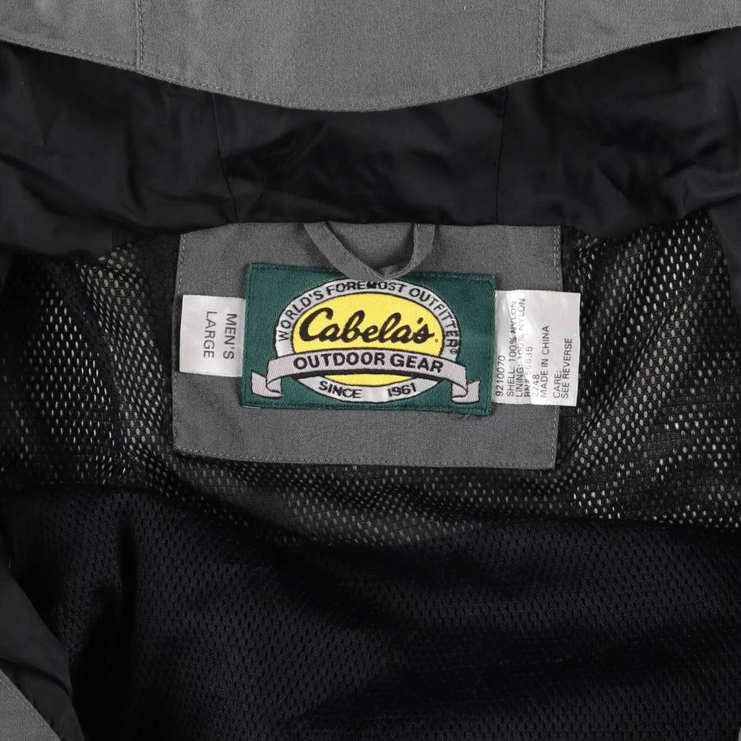 90s~00'S Cabelas Gore-Tex Fishing Jacket Wading Jacket Nylon Parka Men's L size Nylon gray type Vintage Second Hand