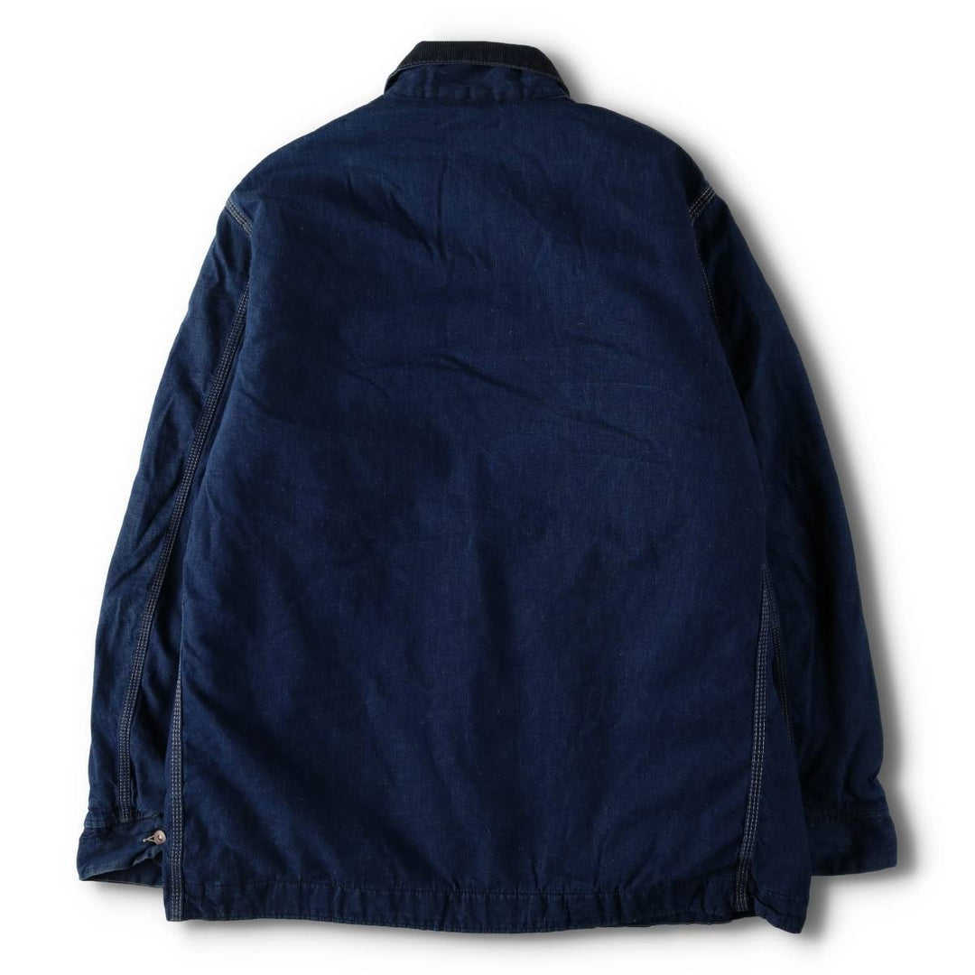 Dark blue 60s-70'S Sears ROEBUCK denim coverall made in USA, men's size L, vintage unclear blue type Vintage Second Hand