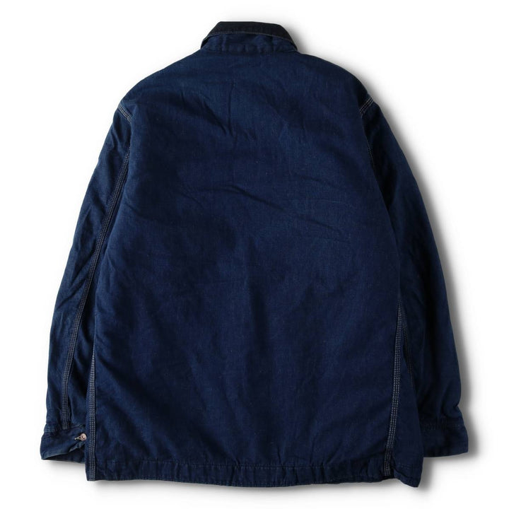 Dark blue 60s-70'S Sears ROEBUCK denim coverall made in USA, men's size L, vintage unclear blue type Vintage Second Hand