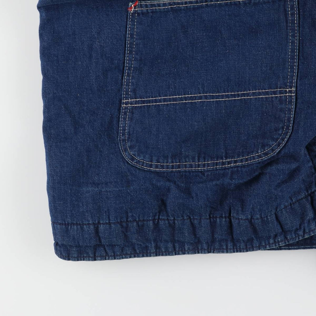 Dark blue 60s-70'S Sears ROEBUCK denim coverall made in USA, men's size L, vintage unclear blue type Vintage Second Hand