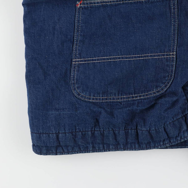 Dark blue 60s-70'S Sears ROEBUCK denim coverall made in USA, men's size L, vintage unclear blue type Vintage Second Hand