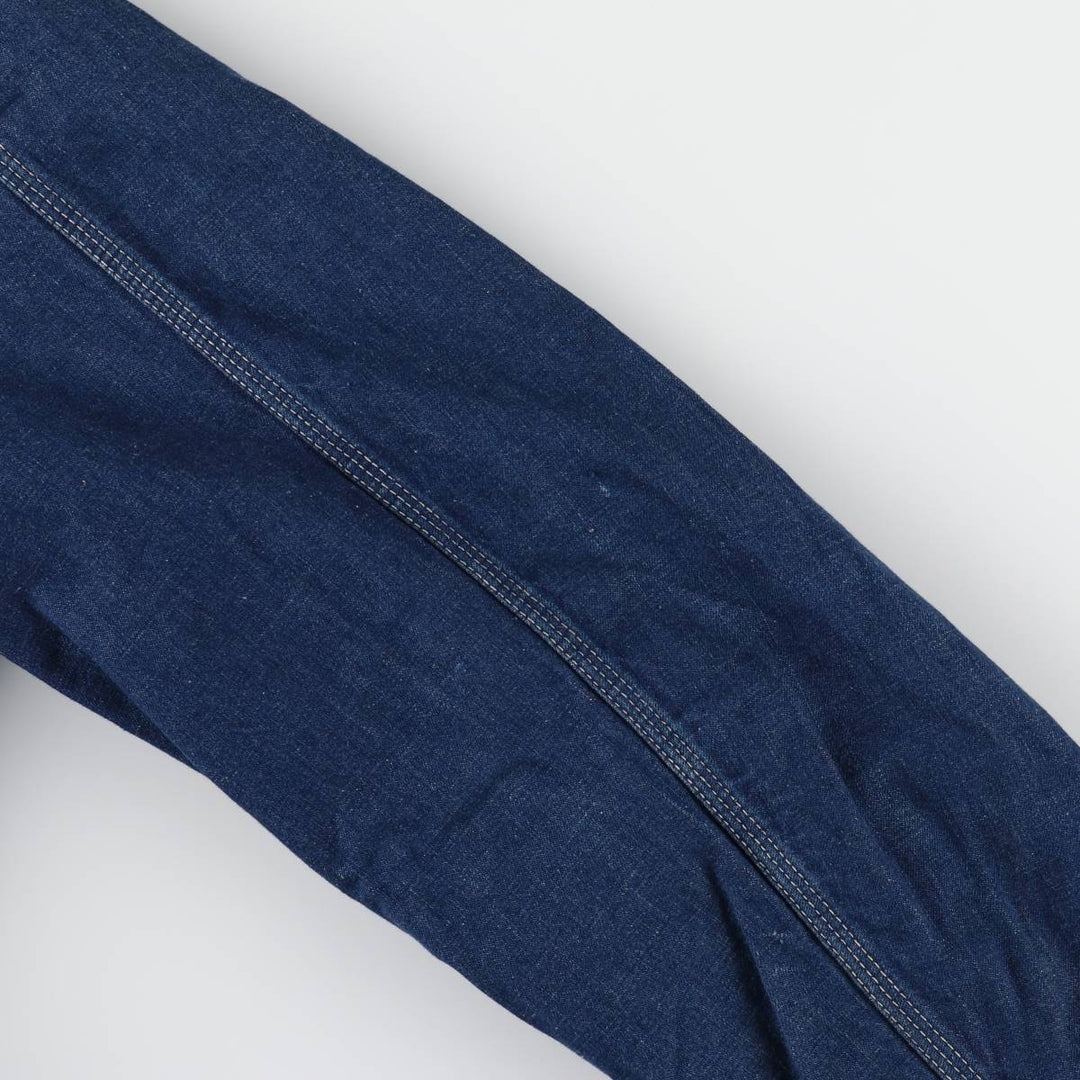 Dark blue 60s-70'S Sears ROEBUCK denim coverall made in USA, men's size L, vintage unclear blue type Vintage Second Hand