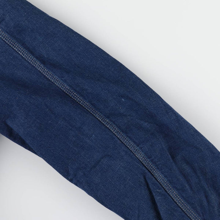 Dark blue 60s-70'S Sears ROEBUCK denim coverall made in USA, men's size L, vintage unclear blue type Vintage Second Hand