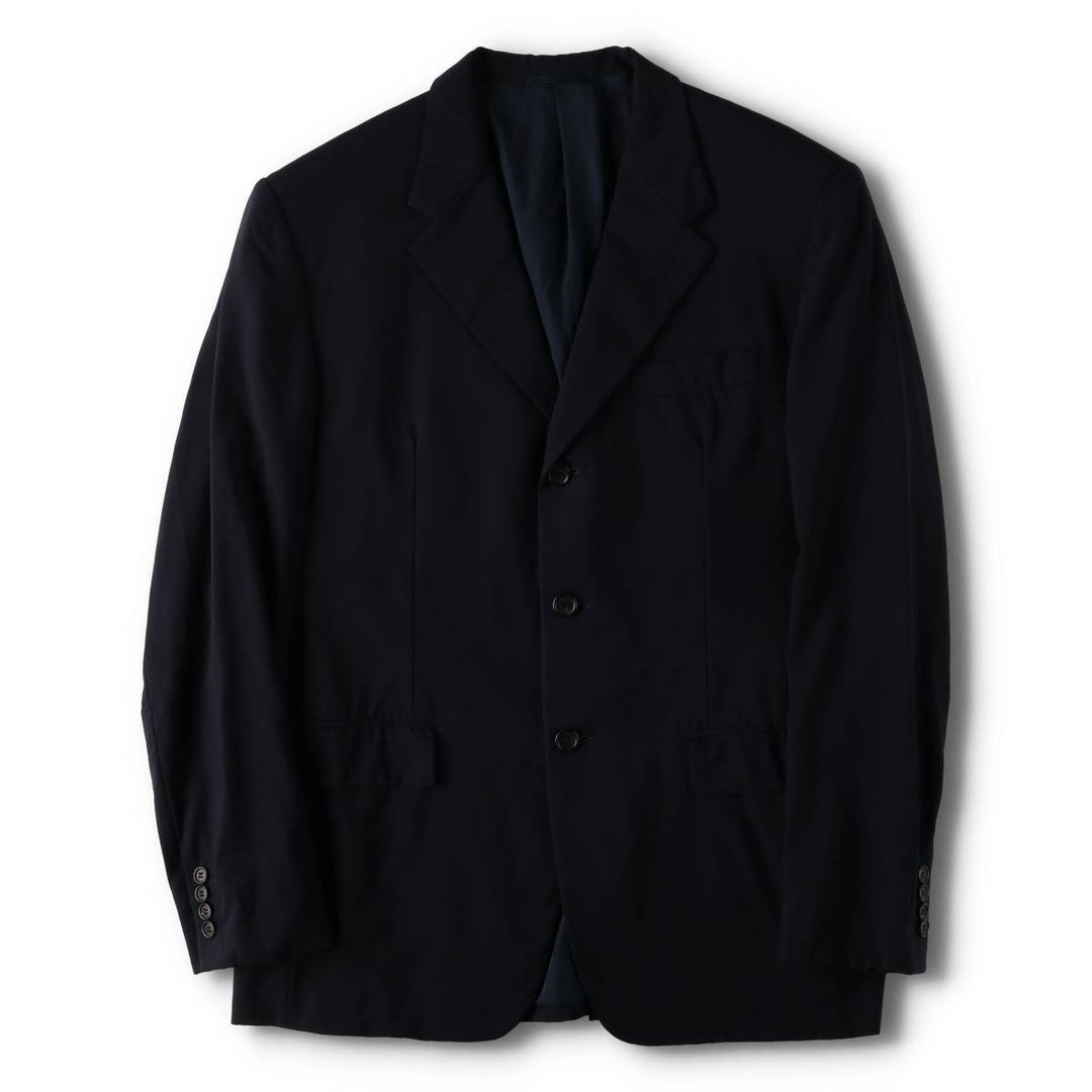 ~90'S PRADA PRADA MILANO Tailored Jacket Made in Italy Men's L size unclear navy blue type Vintage Second Hand
