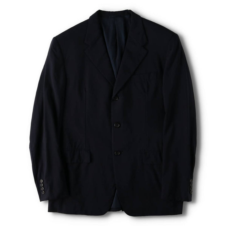~90'S PRADA PRADA MILANO Tailored Jacket Made in Italy Men's L size unclear navy blue type Vintage Second Hand
