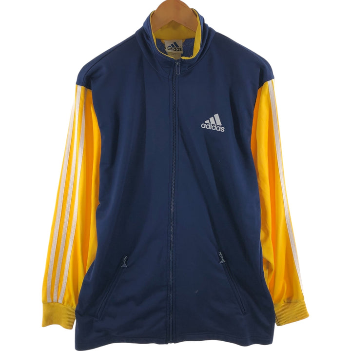 90'S Adidas Back Logo Jersey Track Jacket Men's XL polyester navy blue type Vintage Second Hand