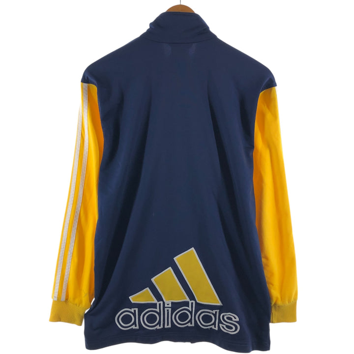 90'S Adidas Back Logo Jersey Track Jacket Men's XL polyester navy blue type Vintage Second Hand