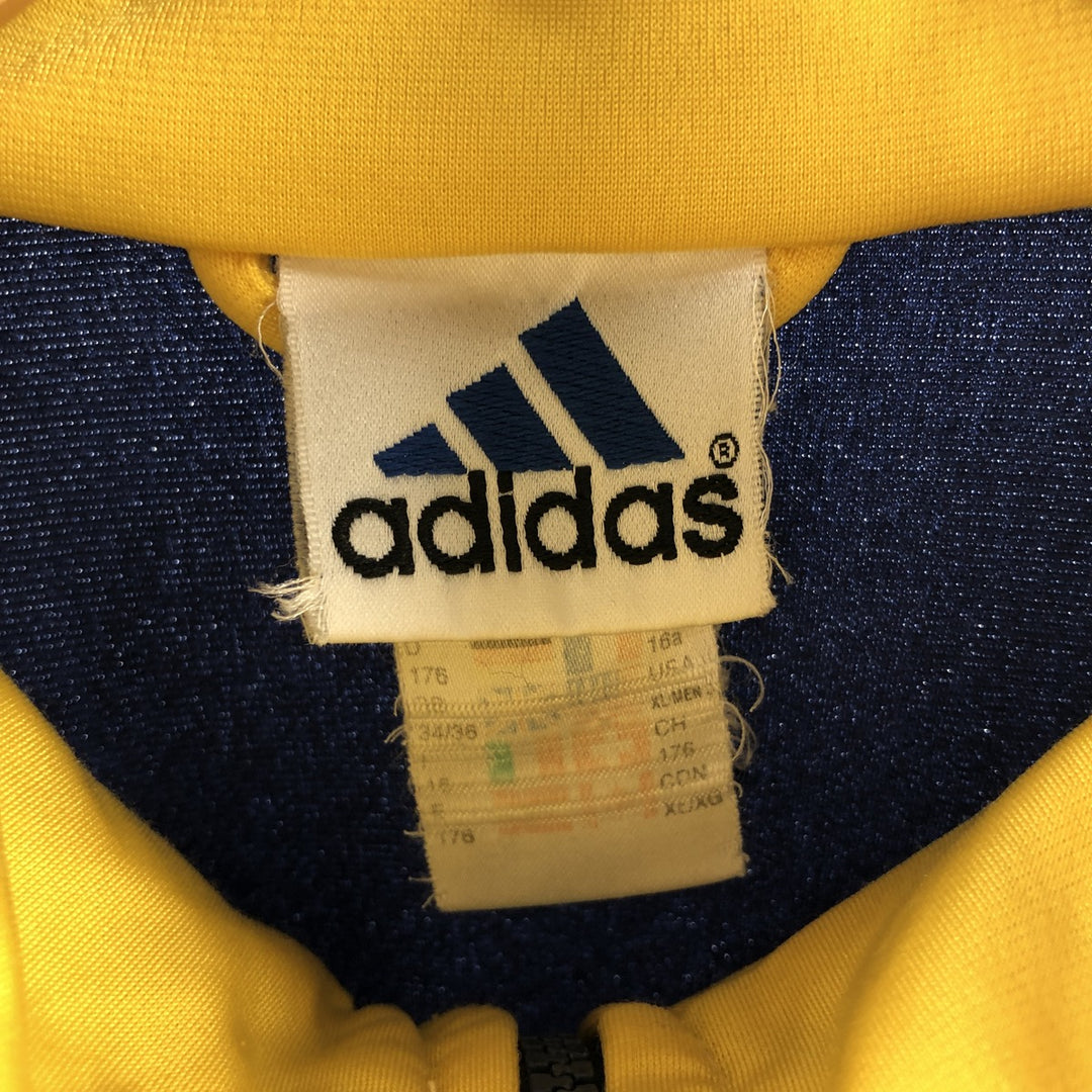 90'S Adidas Back Logo Jersey Track Jacket Men's XL polyester navy blue type Vintage Second Hand