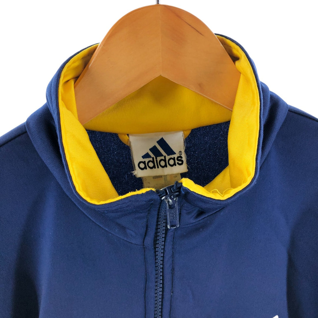 90'S Adidas Back Logo Jersey Track Jacket Men's XL polyester navy blue type Vintage Second Hand