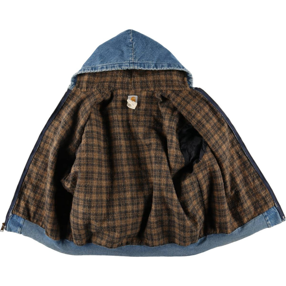 Carhartt Active Jacket Denim Parka Men's XXL cotton blue type Vintage Second Hand