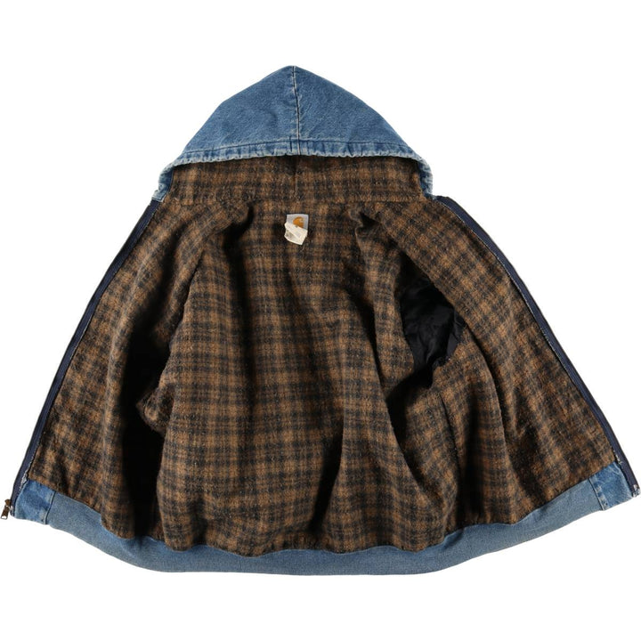 Carhartt Active Jacket Denim Parka Men's XXL cotton blue type Vintage Second Hand