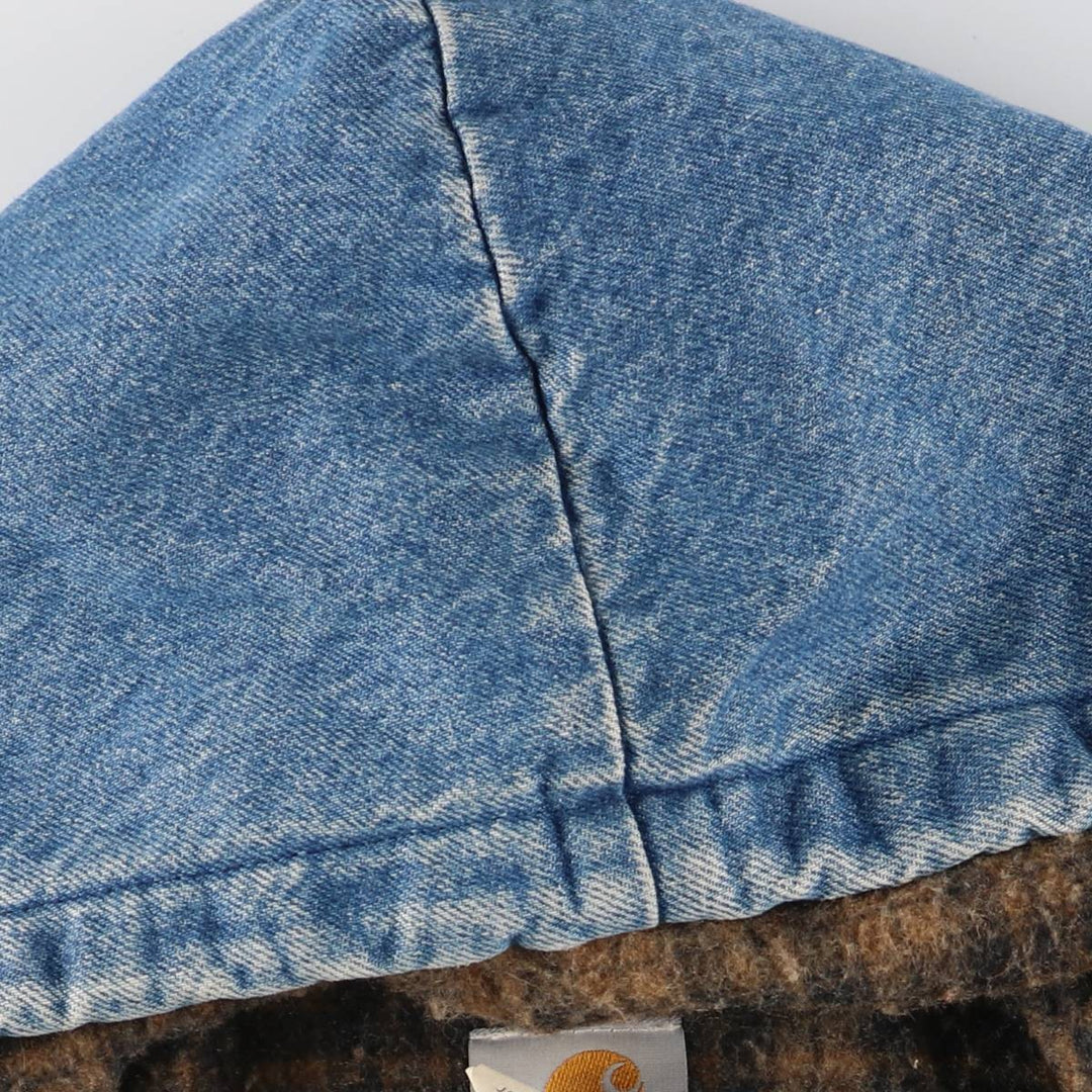 Carhartt Active Jacket Denim Parka Men's XXL cotton blue type Vintage Second Hand