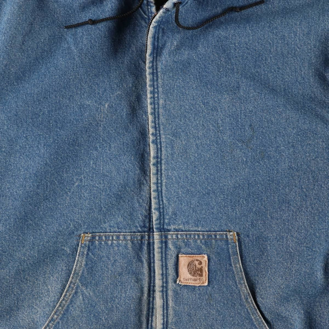 Carhartt Active Jacket Denim Parka Men's XXL cotton blue type Vintage Second Hand