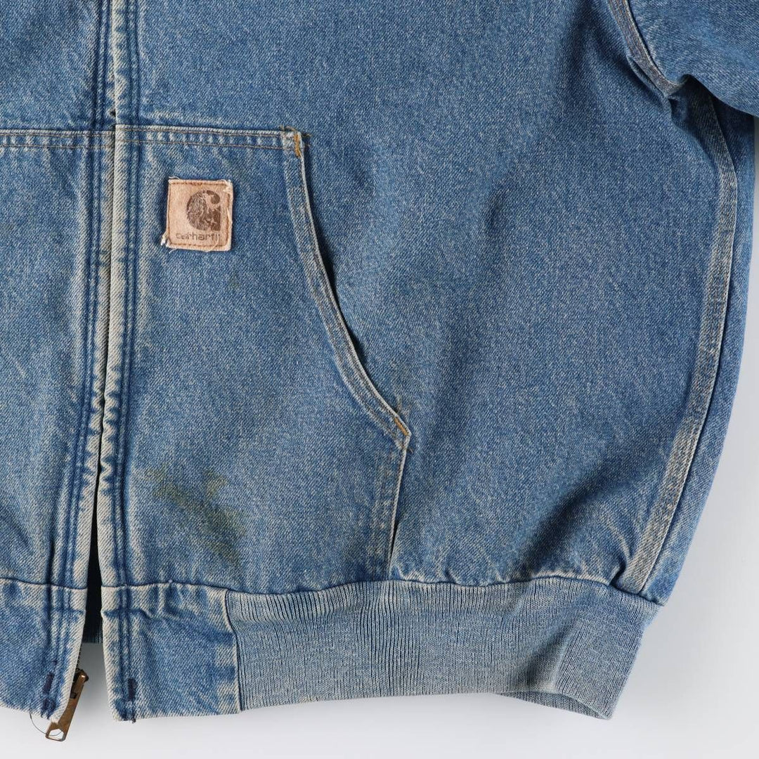 Carhartt Active Jacket Denim Parka Men's XXL cotton blue type Vintage Second Hand