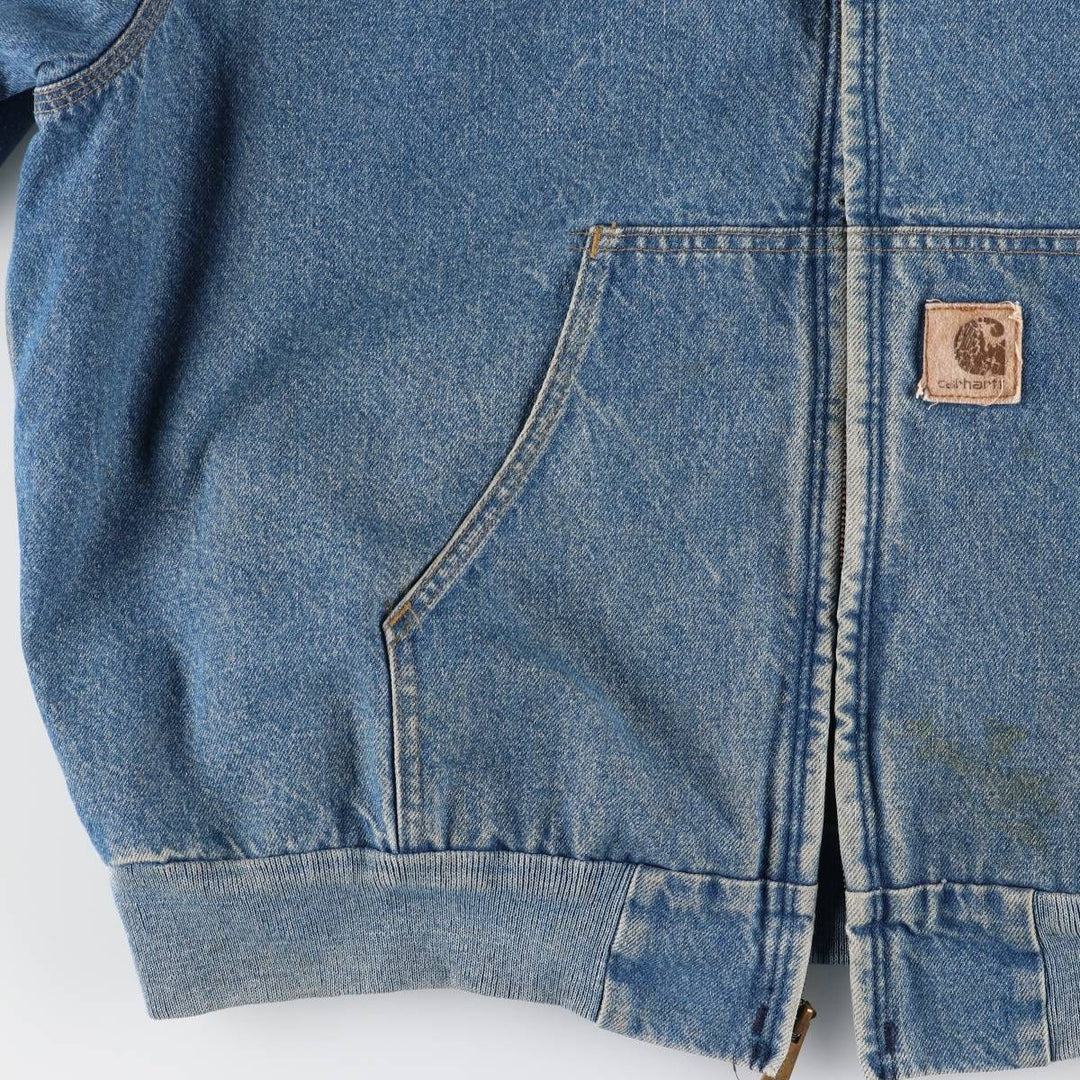 Carhartt Active Jacket Denim Parka Men's XXL cotton blue type Vintage Second Hand