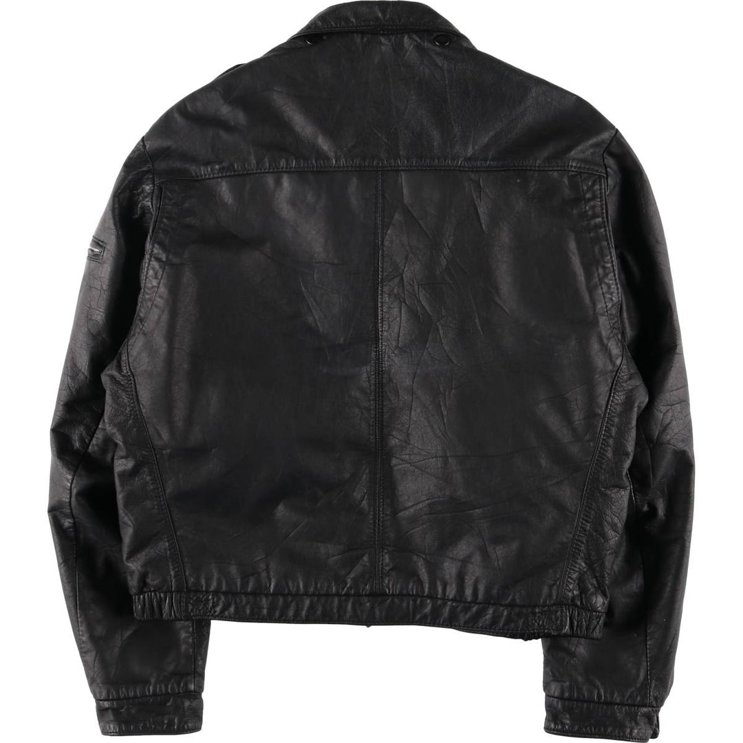 70'S Sears THE LEARHER SHOP Leather Blouson Type Made in USA Men's L Size Vintage unknown black type Vintage Second Hand