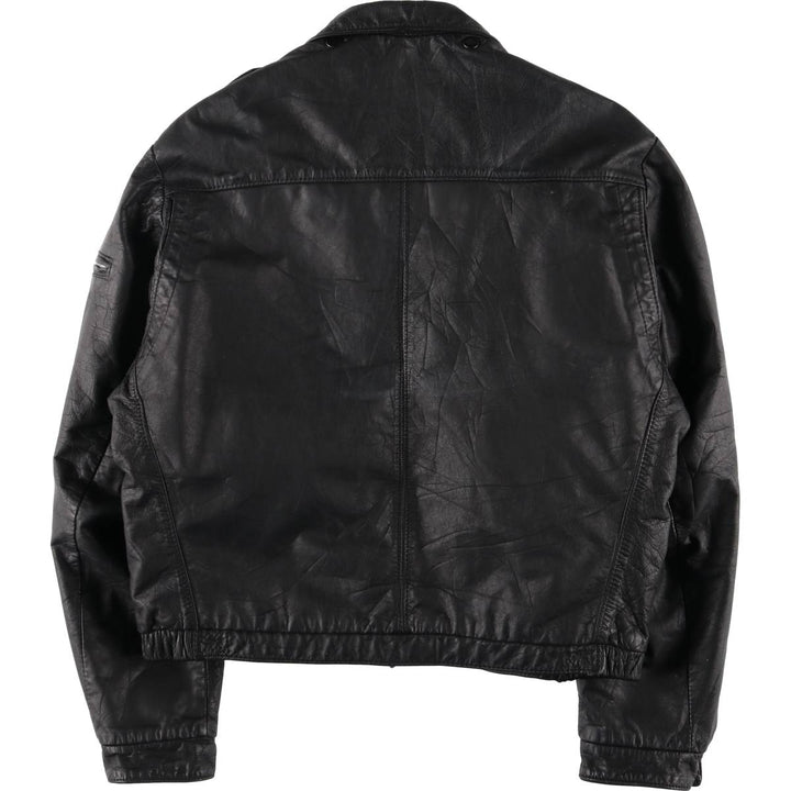 70'S Sears THE LEARHER SHOP Leather Blouson Type Made in USA Men's L Size Vintage unknown black type Vintage Second Hand