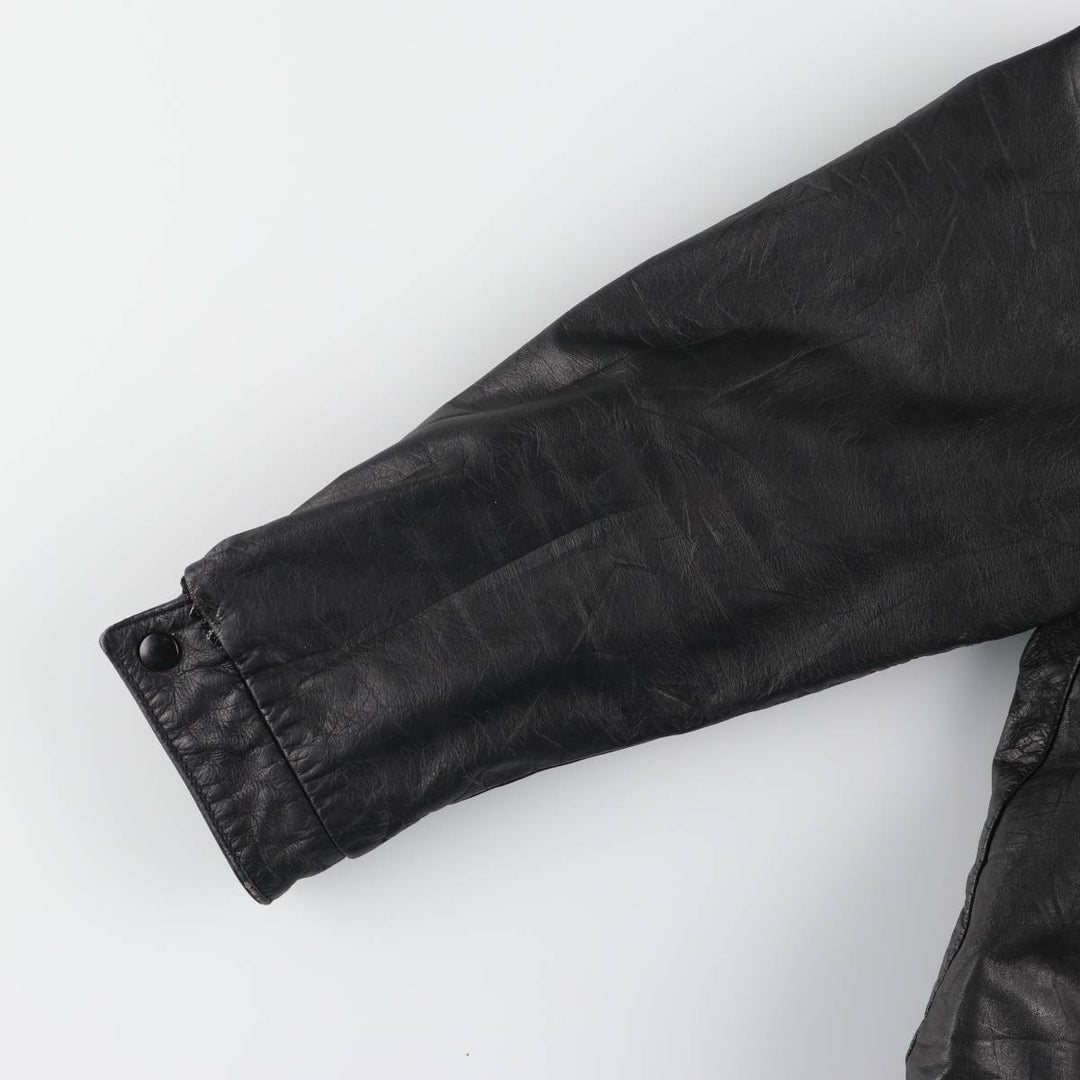 70'S Sears THE LEARHER SHOP Leather Blouson Type Made in USA Men's L Size Vintage unknown black type Vintage Second Hand