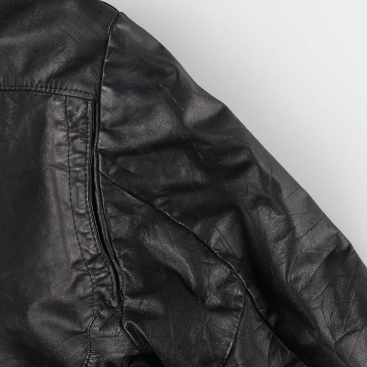 70'S Sears THE LEARHER SHOP Leather Blouson Type Made in USA Men's L Size Vintage unknown black type Vintage Second Hand