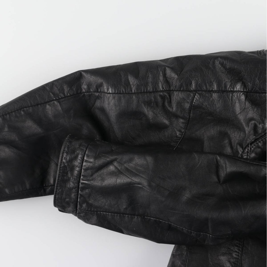 70'S Sears THE LEARHER SHOP Leather Blouson Type Made in USA Men's L Size Vintage unknown black type Vintage Second Hand