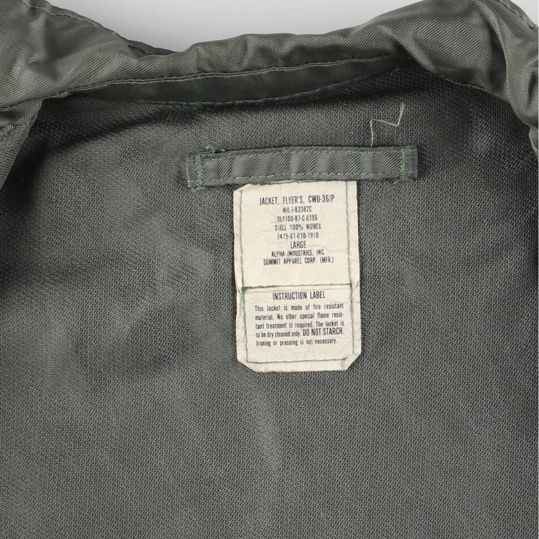 Genuine US military item, 1980'S CWU-36 Nomex Khaki type Vintage Second Hand