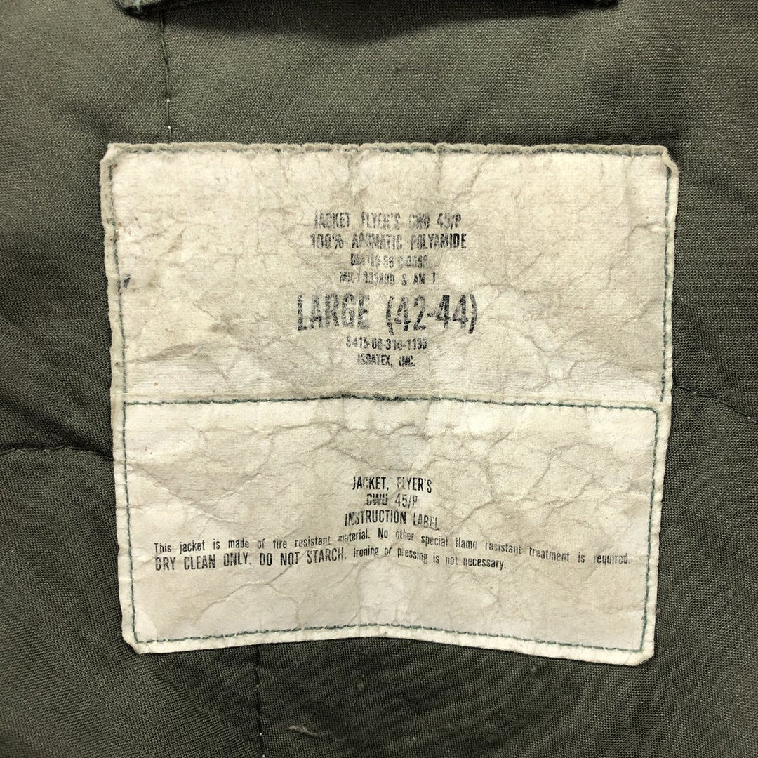 US Army ISRATEX JACKTET FLYER'S CWU-45 polyamide Khaki type Vintage Second Hand