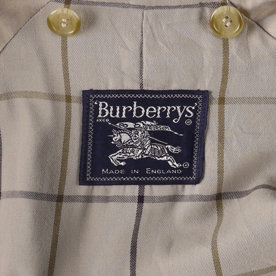 Burberry's 100% cotton Balmacaan coat, made in England, men's size XL cotton Beige type Vintage Second Hand