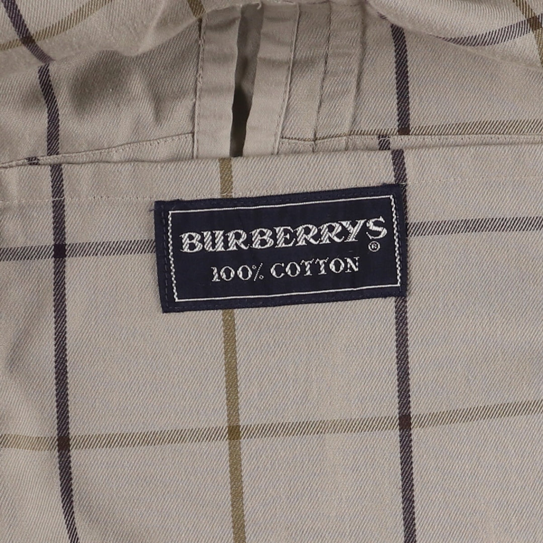 Burberry's 100% cotton Balmacaan coat, made in England, men's size XL cotton Beige type Vintage Second Hand