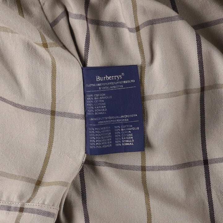 Burberry's 100% cotton Balmacaan coat, made in England, men's size XL cotton Beige type Vintage Second Hand