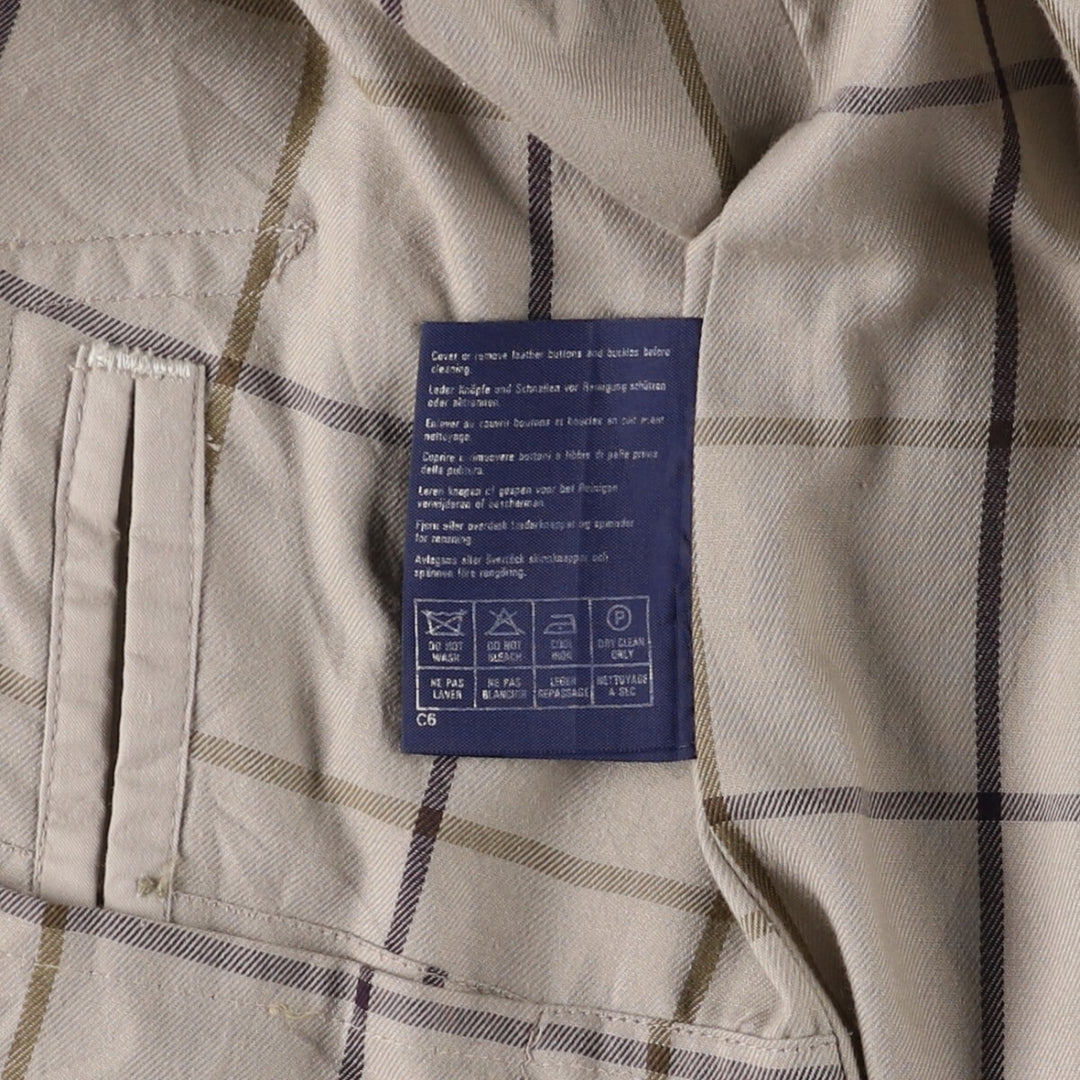 Burberry's 100% cotton Balmacaan coat, made in England, men's size XL cotton Beige type Vintage Second Hand