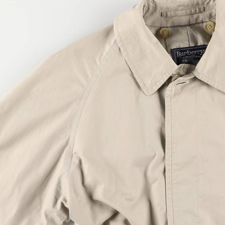 Burberry's 100% cotton Balmacaan coat, made in England, men's size XL cotton Beige type Vintage Second Hand