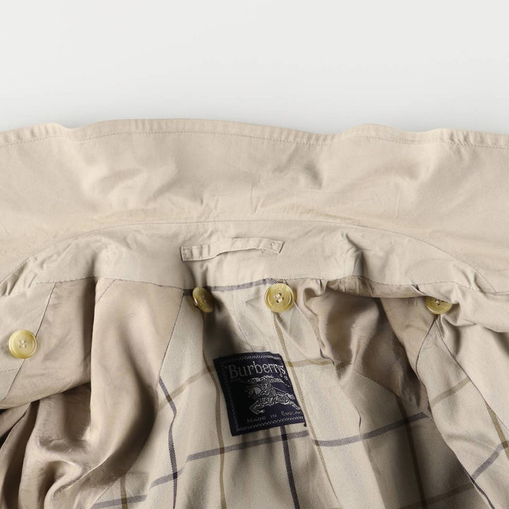 Burberry's 100% cotton Balmacaan coat, made in England, men's size XL cotton Beige type Vintage Second Hand
