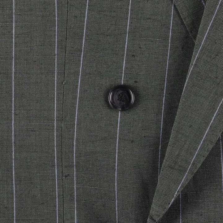 Yves Saint Laurent Diffusion Homme Double-Pressed Peak Lapel Stripe Pattern Tailored Jacket, Men's Size L unclear Khaki type Vintage Second Hand