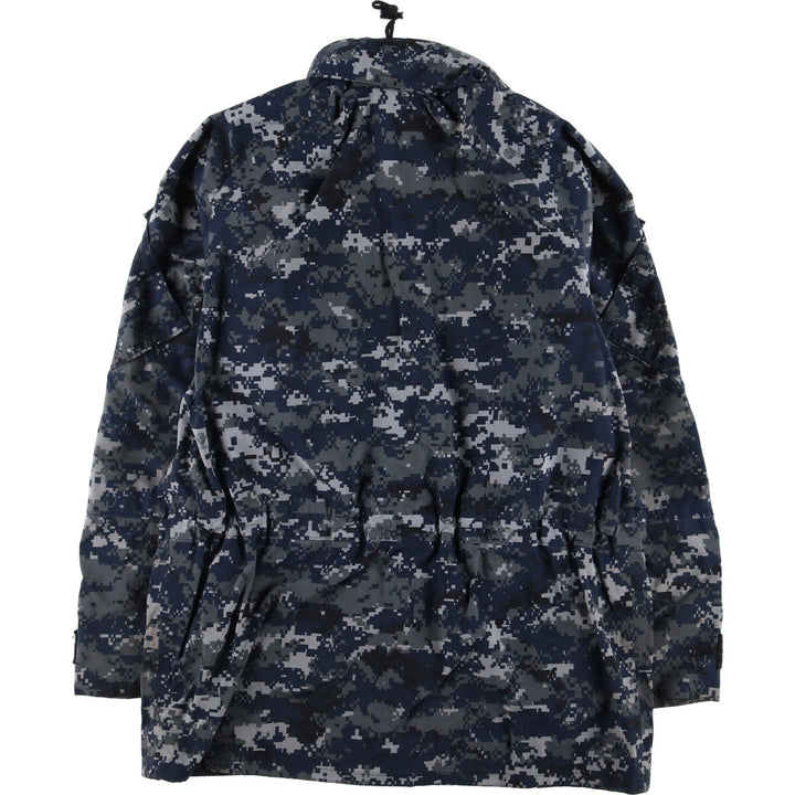 Authentic 2000'S US Navy Camouflage Pattern NWU Digital Camo Gore-Tex Parka, Made in USA, Small Regular, Men's Size Small Nylon navy blue type Vintage Second Hand