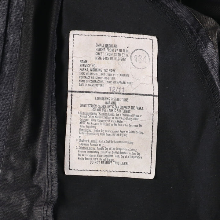 Authentic 2000'S US Navy Camouflage Pattern NWU Digital Camo Gore-Tex Parka, Made in USA, Small Regular, Men's Size Small Nylon navy blue type Vintage Second Hand
