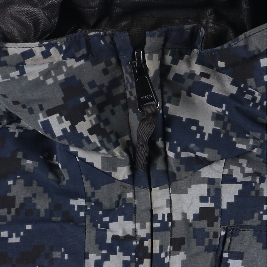 Authentic 2000'S US Navy Camouflage Pattern NWU Digital Camo Gore-Tex Parka, Made in USA, Small Regular, Men's Size Small Nylon navy blue type Vintage Second Hand