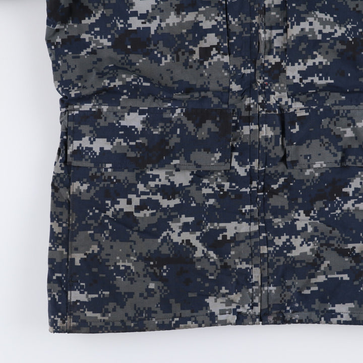 Authentic 2000'S US Navy Camouflage Pattern NWU Digital Camo Gore-Tex Parka, Made in USA, Small Regular, Men's Size Small Nylon navy blue type Vintage Second Hand